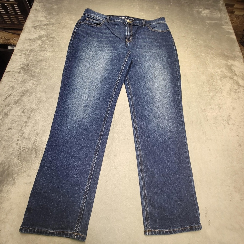 Old Navy Jeans Womens 14 Blue Mid-Rise WOW Boyfriend Relaxed Stretch